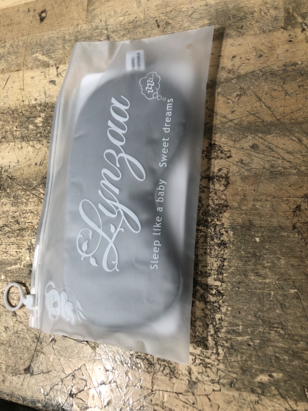 Photo 1 of 100% Mulberry Silk Sleep Mask, Ultra-Soft Light Blocking Eye Cover for Travel & Rest(Silvery Gray)