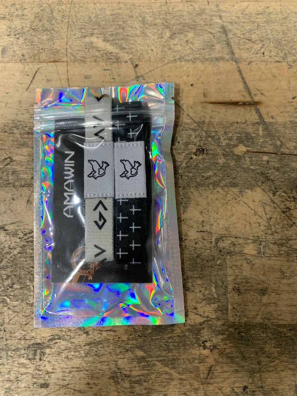 Photo 1 of AMAWIN 2 Pack Bible Verse Bracelets with NFC,Christian Daily Bible Verse Bracelet Wristbands for Women Men Teens,Elastic Inspirational Christian Wearalble Bracelet(Combination1, Large)