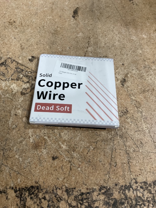 Photo 1 of 10 Gauge/2.6 mm 10 Feet 5 oz 99.9% Dead Soft Copper Wire for Electroculture Gardening, Jewelry Making, Beading, Science Projects, DIY Artwork, Pure Bare Copper Wire