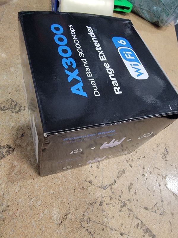 Photo 1 of 2025 AX3000 WiFi 6 Range Extender, WiFi Extender Signal Booster with Gigabit Ethernet Port, Dual Band (2.4G&5.8G) WiFi Repeater Cover to 13888sp.ft, Faster Speed and Wider Cover, Quick Setup (White)