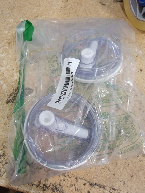 Photo 1 of 2 Pack Flip Straw Leak Proof Lid for Stanley 40 oz Tumbler Quencher - Reusable Spill Proof Lid Top Cover Stanley 40oz Cup Accessories - Replacement of Leaking Original Stanley Lids - White