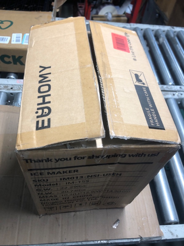 Photo 1 of ***doesn't work***
EUHOMY Nugget Ice Makers Countertop, Pebble Ice Maker Machine with 35lbs/24H Soft Ice, Self-Cleaning Sonic Ice Maker with Ice Scoop&Basket, Pellet Ice Maker for Home/Kitchen/Office(Stainless Steels)