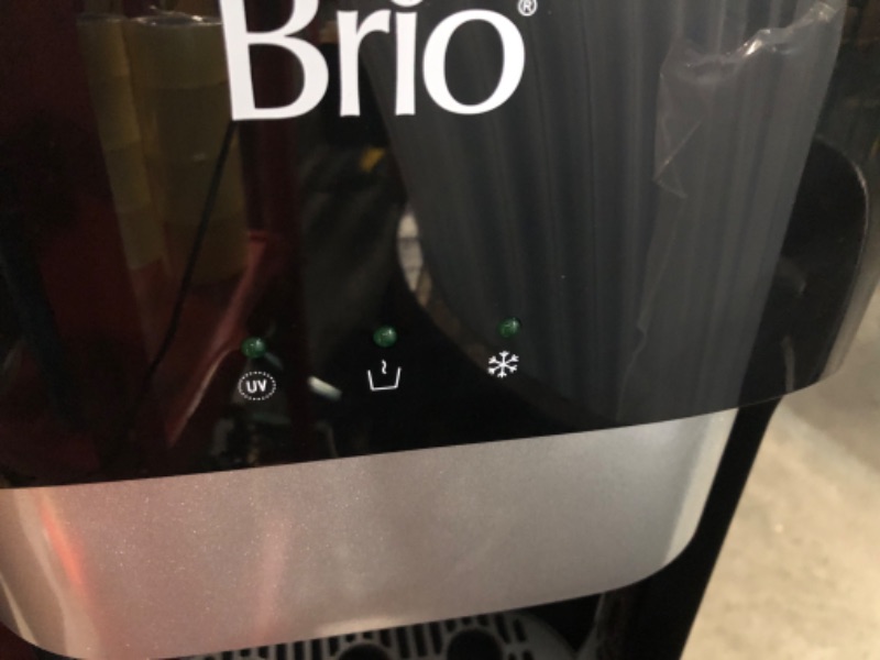 Photo 1 of ***DAMAGED - UNTESTED - SEE COMMENTS***
Brio Bottom Loading Water Cooler Dispenser for 5 Gallon Bottles - 3 Temperatures with Hot, Room & Cold Spouts, Child Safety Lock, LED Display with Empty Bottle Alert, Stainless Steel