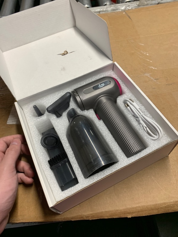 Photo 1 of (sold for parts) KMM Handheld Car Vacuum Cleaner, 4 in 1 Vacuum Cleaner 16000Pa Air Duster, 3-Speed Adjustable 120W High Power Vacuum Cleaner 