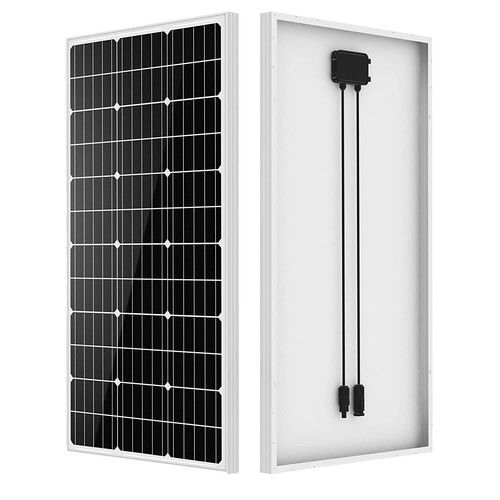 Photo 1 of ***DAMAGED - SEE PICTURES - UNABLE TO TEST***
Eco-Worthy 100W 12V Monocrystalline Rigid Solar Panels, 2 Pack (ECOM100W)