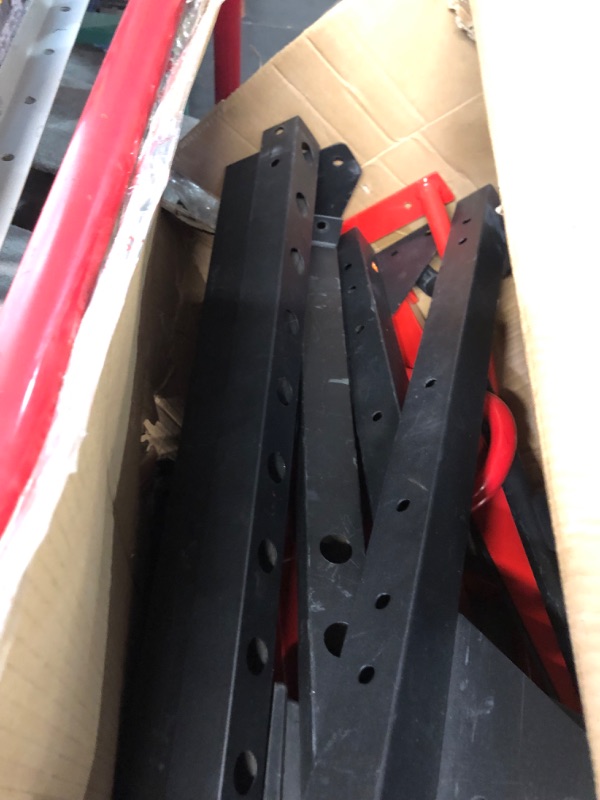 Photo 1 of ***USED - DAMAGED - INCOMPLETE - SEE PICTURES***
Fitness Reality XLT Squat Rack with LAT Pulldown, Landmine, Weight Horn Attachments , Barbell Holder