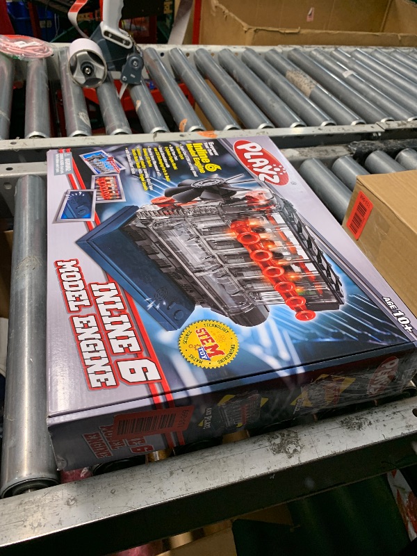 Photo 1 of ***MISSING PARTS***Playz Inline 6 Engine Model Kit - Build Your Own STEM Inline 6 Small Engine That Runs Kit for Adults & Kids Age 10-12+, Visible Inline 6 Mini Engine Kit That Works for Adult w/ 230 STEM Parts