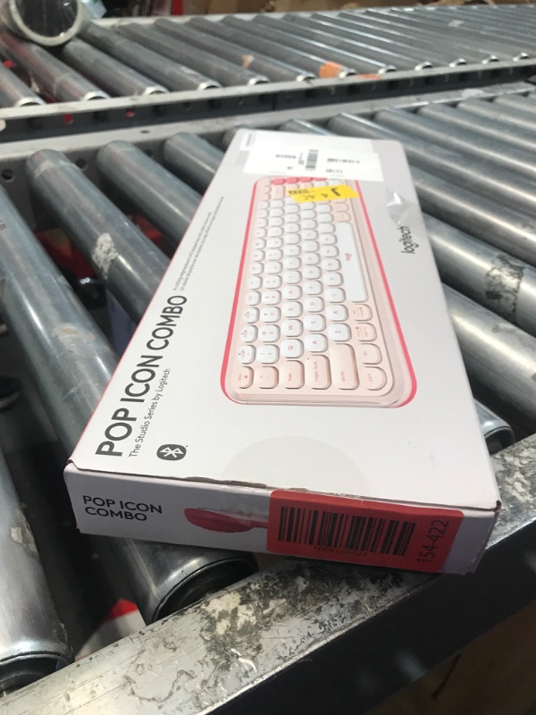 Photo 1 of Logitech POP ICON Combo, Bluetooth Keyboard and Mouse Combo, Comfortable Typing, programmable Keys and Buttons, Quiet clicks, Easy-Switch up to 3 Devices - Rose