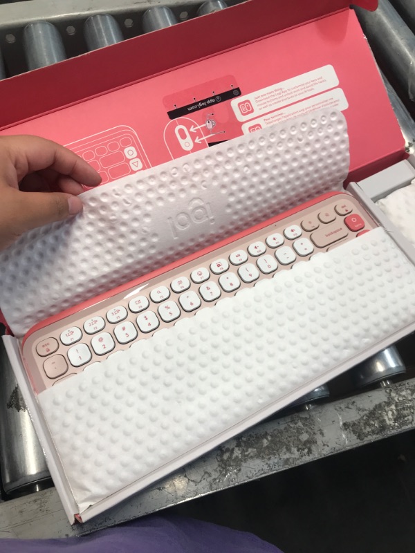 Photo 1 of Logitech POP ICON Combo, Bluetooth Keyboard and Mouse Combo, Comfortable Typing, programmable Keys and Buttons, Quiet clicks, Easy-Switch up to 3 Devices - Rose