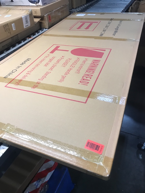 Photo 1 of ***FACTORY SEALED***Otlsh Arched Floor Mirror, 76"34" Full Length Mirror with Stand, Freestanding, Aluminum Frame - Black