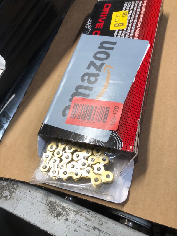 Photo 1 of (UNTESTED) Lksm  Motorcycle Gold Chain 132 Link Standard Roller Chain with Chain Breaker 10 Connecting Master Link for 100cc 110cc 125cc Dirt Pit Bike ATV Quad Go Kart Scooter