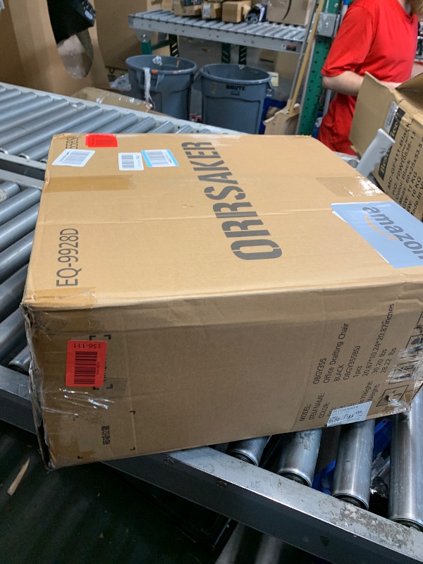 Photo 1 of (PARTS) (UNTESTED) ORRSAKER Tall Drafting Chair with Lumbar Support and Footrest Ring, Supportive Tall Extended Height Ergonomic Desk Chair for Home Work, Breathable Mesh Office Chair with Flip up Arms(Black)