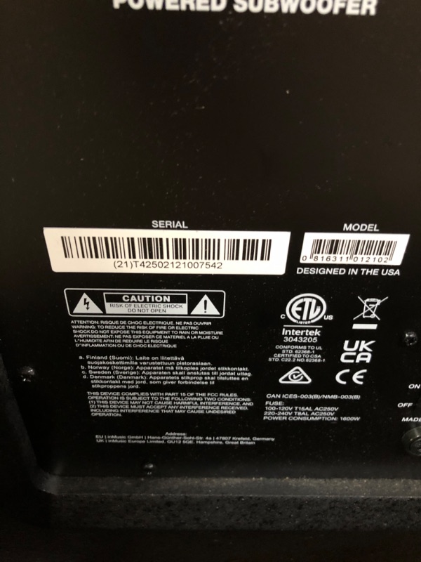 Photo 1 of ***PARTS ONLY***MINOR DENT** SEE PHOTOTS**
ALTO TS12S 2500W 12" Subwoofer, Powered PA Speaker with 6 Selectable DSP Modes, Easy Setup, 130 dB, 3" Voice Coil, Superior Bass