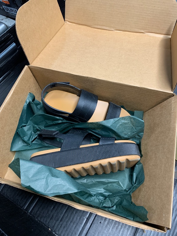 Photo 1 of (SIZE 10) (WORN) Lovee Cosee Black Platform Sandals for Women 2025 Flatform Water Sandals Chunky Wedge Lug Sole Lightweight Comfortable Summer Outfit Walking Beach Vacation Essentials Trendy Shoe Resort Wears Size 10