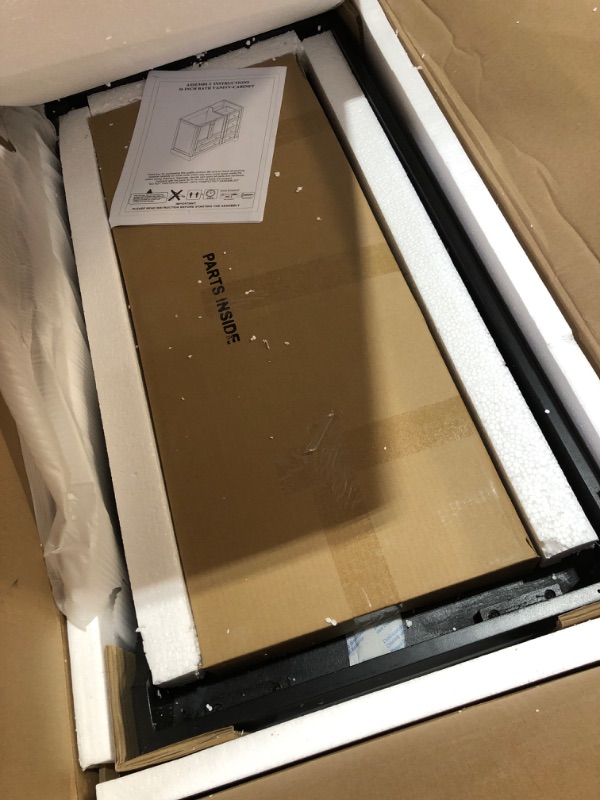 Photo 1 of **************THIS IS ONLY BOX B, BOX A NOT INCLUDED***********
Merax 36'' Bathroom Vanity with Sink Top, Freestanding Bathroom Cabinet with 4 Storage Drawers and Shelf, Soft Closing Doors, Solid Wood Frame & MDF Board