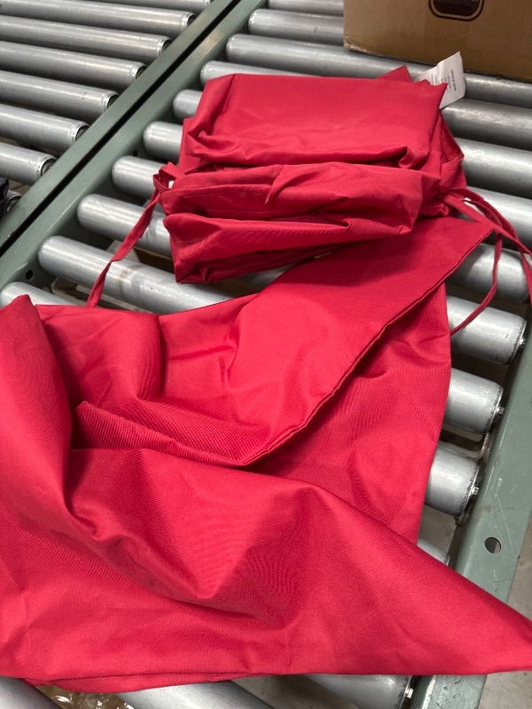 Photo 1 of (used) Summsun Outdoor Cushions for Patio Furniture, Double-Sided Waterproof Backrest and Seat Cushion Set with Removable Cover, 19 x 19 Inch, Red, Set of 4