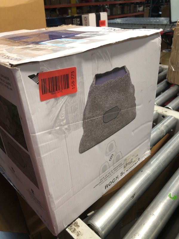 Photo 1 of ***(PARTS ONLY/ MAJOR DAMAGE/ SEE NOTES)***Victrola Rock Speaker Connect, Stone, Wireless Outdoor with Bluetooth 5.3, 22-Hour Battery Life, with Solar Charging, Link Up to 20 Rock Speakers, IP65 Water & Dust Resistant