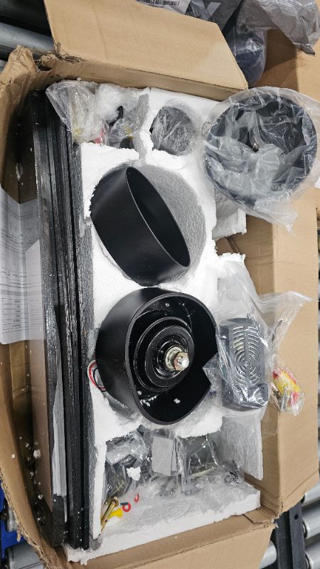Photo 1 of ***PARTS ONLY***ZMISHIBO 2 Pack 52 Inch Outdoor Ceiling Fans with Remote, Black Ceiling Fan No light with Quiet Reversible DC Motor, 6 Speeds, 3 Blade Modern Ceiling Fans for Patio Living Room Bedroom Indoor