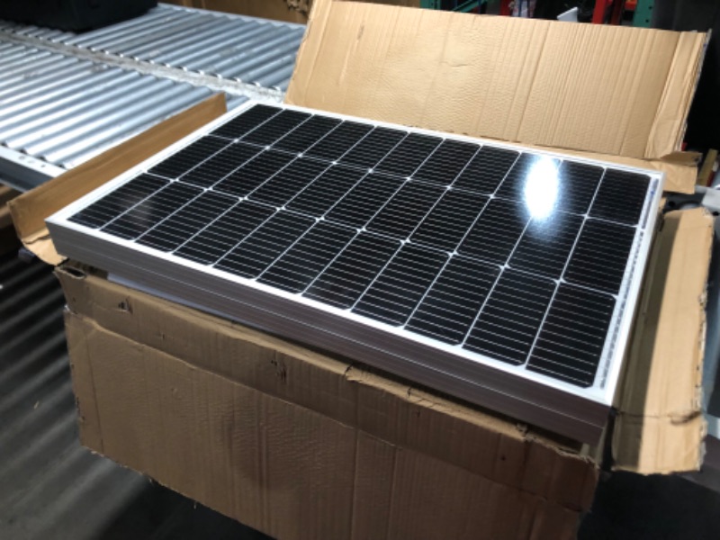 Photo 1 of ***INCOMPLETE - MISSING ACCESSORIES - SEE PICTURES***
ECO-WORTHY 100 Watts 12 Volt/24 Volt Rigid Solar Panel ECOM100W