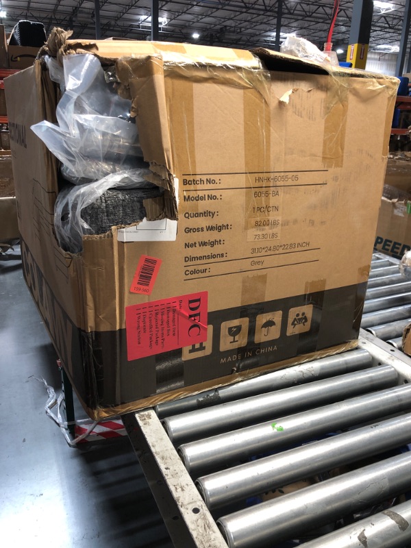 Photo 1 of ***PARTIAL SET box 1 of 2 - PRICE ADJUSTED*** COLAMY 118" U-Shaped Sectional Couch, 4-Seat Modular Sofa with 2 Ottomans and Foldable Side Table, Grey for Living Room
