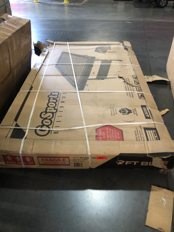 Photo 1 of ***FACTORY SEALED*** GoSports Mid-Size 7 ft x 3.9 ft Billiards Game Table - Foldable Design, Includes Full Set of Pool Balls, 2 Cue Sticks, Chalk, and Felt Brush - Blue