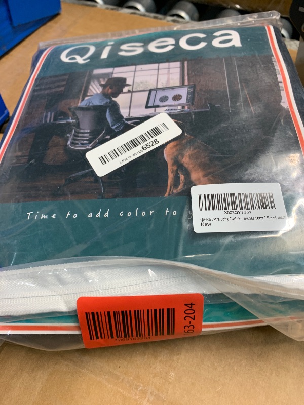 Photo 1 of (BAGGED) (USED/FAIR) Qiseca Extra Long Curtains High Ceiling Drapes 13Ft for Living Room, Tall Windows Custom Made 2 Story Blackout Curtains for High Living Room Bedroom Loft Theater W52xL156 Inches Long 1 Panel, Black
