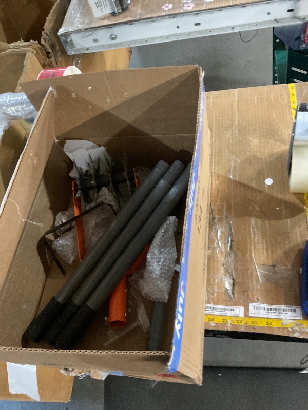 Photo 1 of (UNTESTED) Walensee Rotary Cultivator Tool, Adjustable Garden Hand Tiller with Stainless Steel Pole, 2-in-1 Garden Weeder and Crumbler Soil Cultivator Tool with Weeding Knife for Soil Mixing or Reseeding Grass