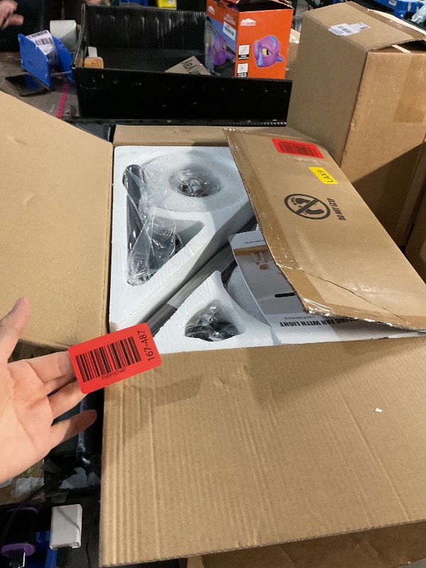 Photo 1 of ***UNKNOWN IF PARTS AER MISSING***FUMLTP 56inch Ceiling Fans with Lights and Remote/App Control, DC Reversible Motor, Noiseless, Dimmable, Low Profile Modern Ceiling Fan for Bedroom Indoor/Outdoor Use?Brown?
