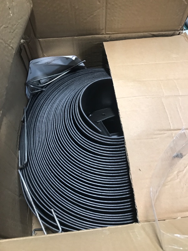 Photo 1 of (USED/FAIR) (MISSING METAL STAKES) Landscape Edging 4 Inch Tall 100FT with 110Pcs Metal Spikes, Plastic Garden Edging Border Landscape Edging Border Lawn Edging for Landscaping, Flower Bed, Yard