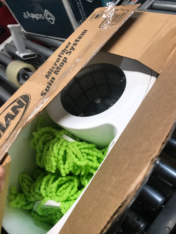 Photo 1 of **MISSING POLE**
Libman Lightning Spin Mop System Plus 3 Refill Head | Mop and Bucket with Wringer Set | Floor Mop | Spin Mop | Libman Mop | Mops for Floor Cleaning | Hardwood Floor Mop | 4 Total Mop Heads Included