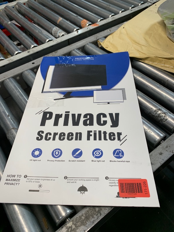Photo 1 of [2-Pack] 24 Inch Privacy Screen for Computer Monitor 16:9 Aspect Ratio, Eye Protection Anti Blue Light Glare Shield, 24inch Removable Black Blackout Anti Spy Desktop Security Private Filter