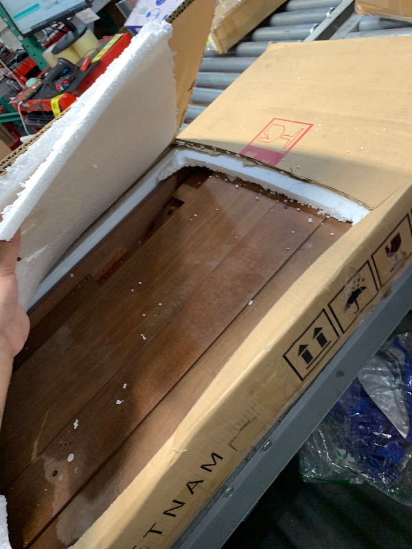 Photo 1 of (missing pieces) YITAHOME 48 Inch Floating Vanity with 3 Drawers, Wall Mounted Bathroom Vanity with White Quartz Countertop & Oak Veneer