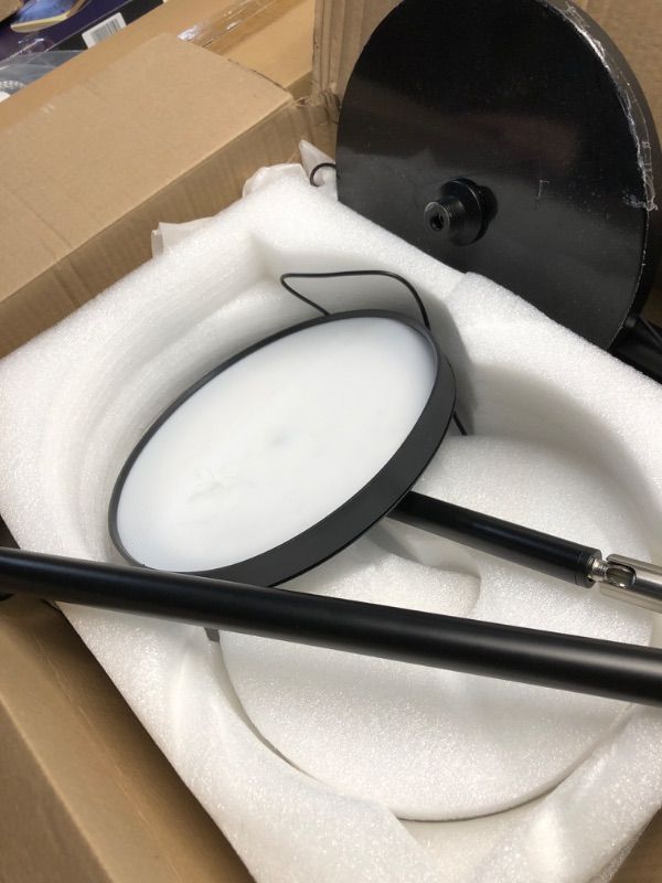Photo 1 of ***DAMAGED - SEE NOTES/PICTURES*** SAMPHON Tall LED Floor Lamps,Modern Bright Eye-Care Standing Lamp, 72'' Torchiere Sky Rotary Lamps with Touch Control, Black Corner Lamps for Living Room,Bedroom,Office