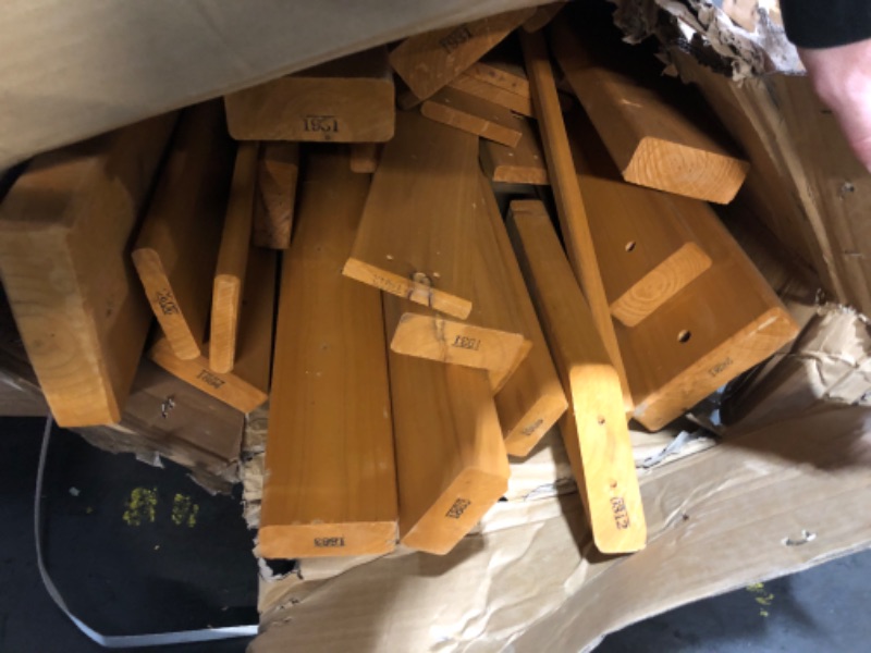 Photo 1 of ***PARTIAL SET  BOX 2 OF 3, MISSING BOX 1 AND 3- PRICE ADJUSTED***TRUCK/TRAILER PICKUP ONLY***KidKraft Brightside Wooden Swing Set with Café Area and Stools
