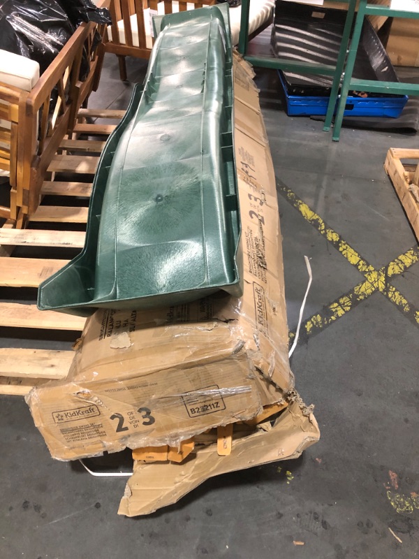 Photo 1 of ***PARTIAL SET  BOX 2 OF 3, MISSING BOX 1 AND 3- PRICE ADJUSTED***TRUCK/TRAILER PICKUP ONLY***KidKraft Brightside Wooden Swing Set with Café Area and Stools
