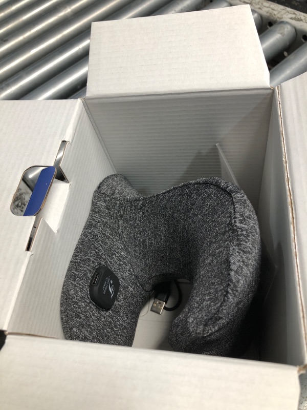 Photo 1 of ()USED/FAIR) Cordless Heated Neck Stretcher for Neck Pain Relief, 2500mAh Heated Cervical Traction Device for TMJ Migraine, Neck and Shoulder Relaxer with 3 Temperature Modes 60mins Auto-Off, Gifts for Men(Grey)