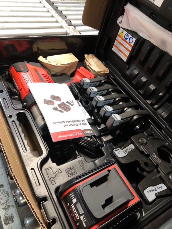 RIDGID 67053 RP 350 ProPress 8-Piece Pressing Tool Kit with 18-Volt ...