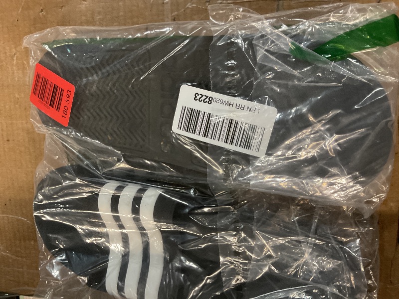 Photo 1 of ***( HEAVILY USED/ MINOR DAMAGE)***adidas Adult Adilette Shower Core Black/White/Core Black 13