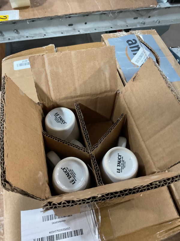 Photo 1 of ***missing 1 cup***LE TAUCI 3 oz Espresso Cups, Ceramic Demitasse Cup, Mini Coffee Mugs for Home or Office, Stackable Expresso Shots Cup Perfect for Espresso Machine, Set of 4, White