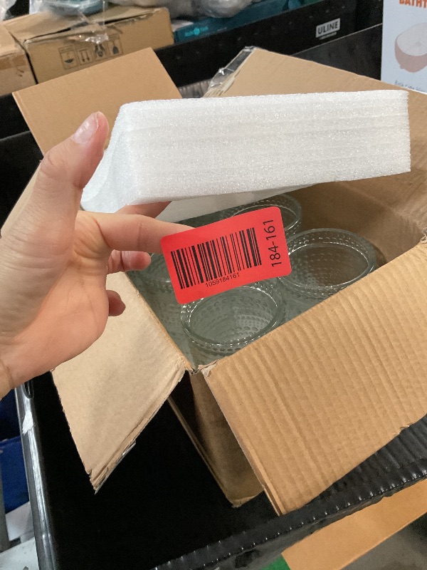 Photo 1 of Hobnail Drinking Glasses Set of 8-16oz Vintage Glassware, Highball Drinking Cups, Handmade Embossed Beaded Glasses - For Whiskey, Wine, Cocktails - Clear