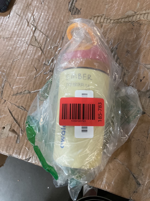 Photo 1 of * has someone’s name written on it *
Owala Kids Flip Insulated Stainless-Steel Water Bottle with Straw and Locking Lid, 14-Ounce, Orange/Yellow (Misty Horizon)