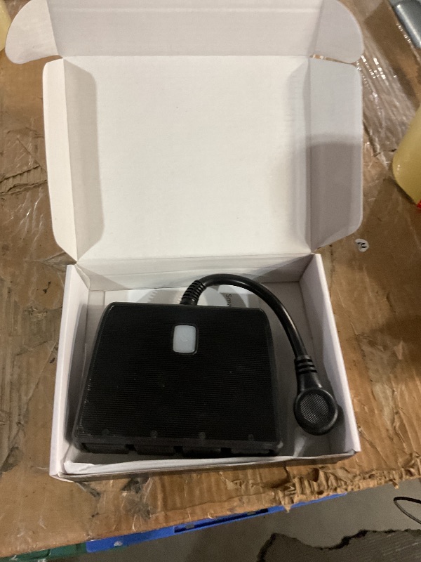 Photo 1 of (UNTESTED) Smart Heavy Duty Outdoor Power Strip WiFi Plug Water-Resistant Socket, Electrical Power Extension Cord, Outlet Switch and Timer Works Remotely with Alexa, G Assistant (4 Sockets) Black