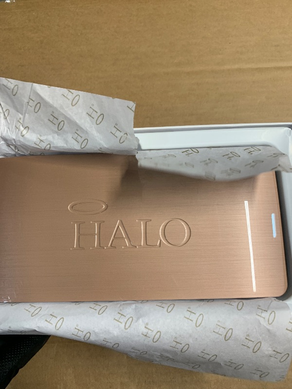Photo 1 of ***(PARTS ONLY/ MAJOR DAMAGE/ NON FUNCTIONAL)***HALO Bolt Air 58830 Portable Car Battery Jump Starter | 100 PSI Air Compressor, 58.8Wh USB Power Bank, Emergency Floodlight & Charger, Jump Cars SUVs & Trucks, Inflate Tires, TSA Approved — Rose Gold