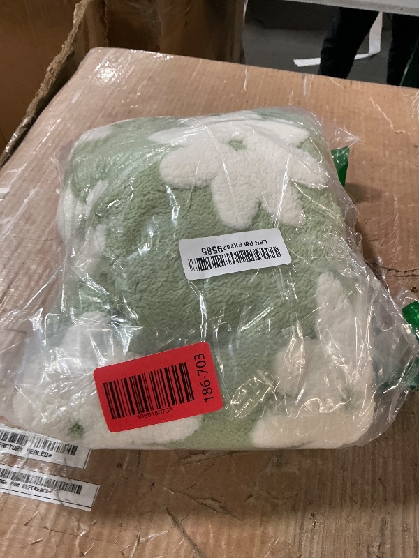 Photo 1 of * COVER ONLY * Lesure Dog Beds Large Sized-Thick Shredded Chopped Foam Pet Bed Indoor with Removable Cover, Cute Modern Fuzzy Plush & Anti Slip Bottom, Green