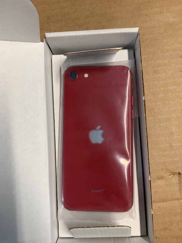 Photo 1 of (MISSING CHARGER)  Apple iPhone SE 3rd Gen, 64GB, RED - Unlocked (Renewed)