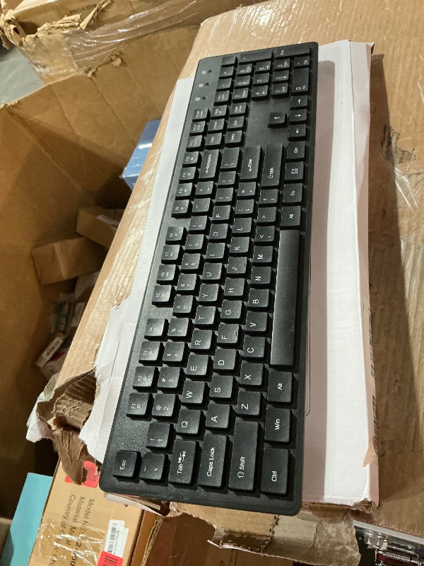 Photo 1 of (KEYBOARD ONLY) Wireless Keyboard and Mouse, Trueque Silent 2.4GHz Cordless Full Size USB Mouse Combo, Long Battery Life, Lag-Free for Computer, Laptop, PC, Windows, Mac, Chrome OS (Black)