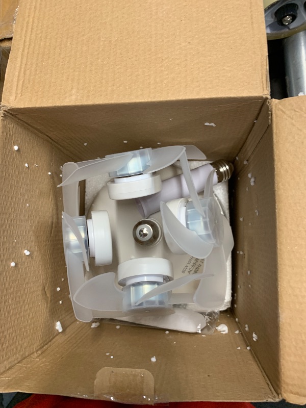 Photo 1 of 2025 New Drone Fan Light Socket Fan Light with Remote Ceiling Fans with Lights 3 Colors 60W Dimmable Screw in Ceiling Fan Light Bulb Fans for Bedroom Living Room Kitchen Garage (4 Head)