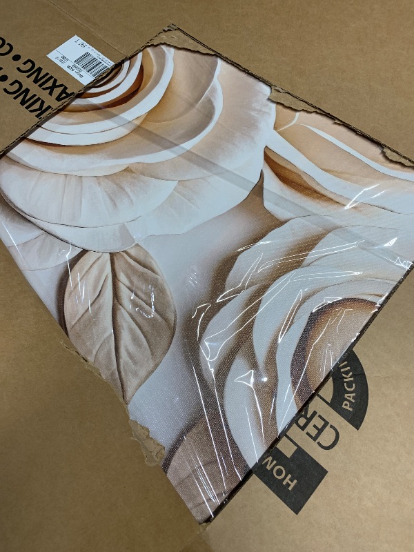 Photo 1 of ***(MINOR DAMAGE/ SEE NOTES FOR DETAILS)***Canvas White Wall Art Living Room Home Wall Decor Modern Canvas Art Wall Decor 29x58 Inches Large Flower Wall Art Elegant Picture For Bedroom Hotel Office Artwork