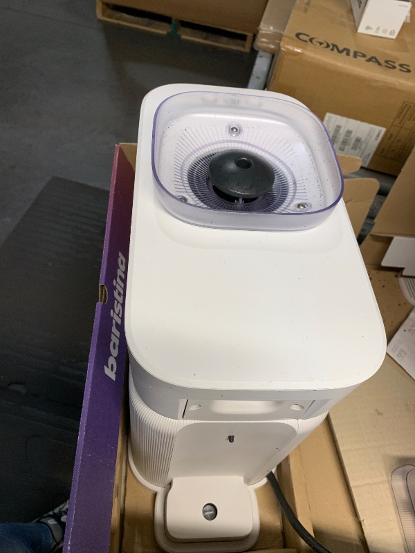 Photo 1 of ** FOR PARTS ONLY** Philips Baristina Espresso Machine, Grind, Tamp & Brew Coffee Beans in One Swipe, Compact, 16 Bar Pump Pressure, Automatic Grinder, Natural White with White Portafilter (BAR300/00)