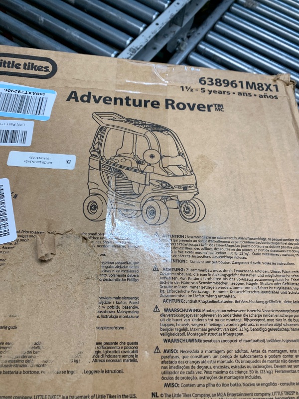 Photo 1 of ****FOR PARTS ONLY***
Little Tikes Adventure Rover, Indoor/Outdoor Space Ride-On w/Sound FX, Kid and Parent Powered, Great Gift for Kids, Children, Toddlers, Boys, Girls, Ages 1.5 to 5 Years